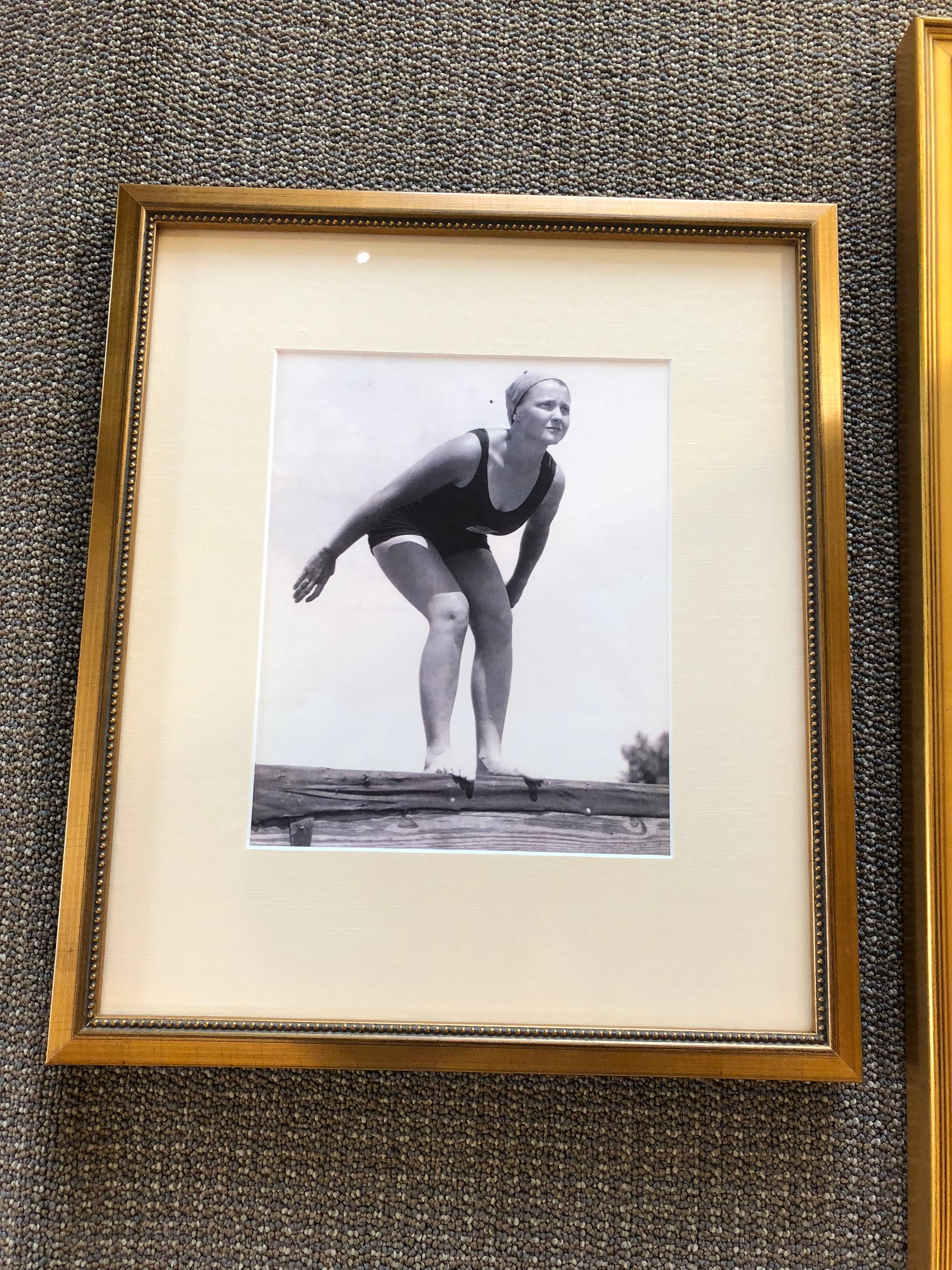 Woman swimmer photograph at Connecticut College
