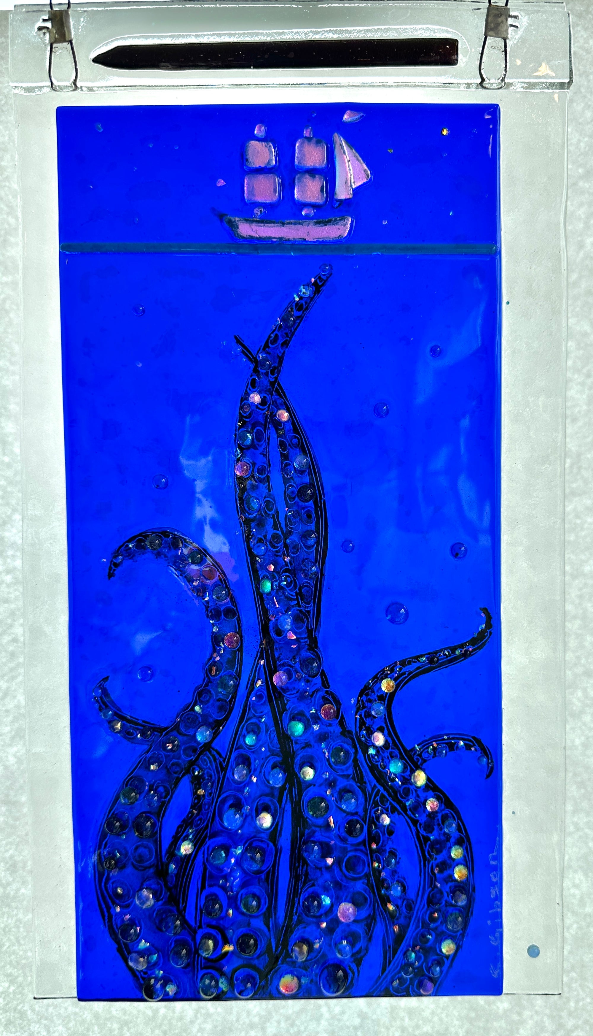 Ship/Octopus (with Dichroic glass)